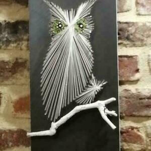 String Art Κουκουβάγια - πίνακες & κάδρα - 2