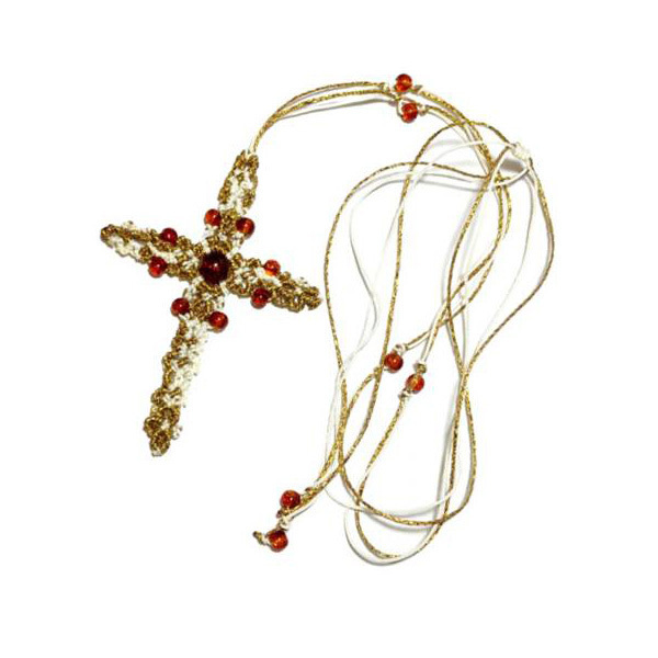 Κολιε *CROSS* με τεχνη μακραμε - σταυρός, μακραμέ, κορδόνια, χάντρες, μακριά - 4