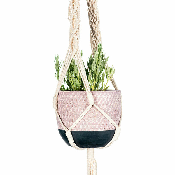Macrame Boho Design - Κρεμαστή θήκη για γλάστρα - μακραμέ, διακοσμητικά