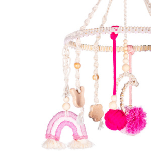 Macrame Design για παιδικό δωμάτιο ή κούνια - Ουράνιο τόξο - κορίτσι, αγόρι, μακραμέ, δωμάτιο παιδιών - 2