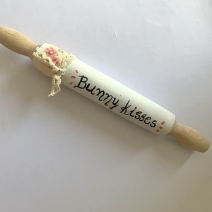 Μικρός διακοσμητικός πλάστης Bunny Kisses - ξύλο, διακοσμητικά
