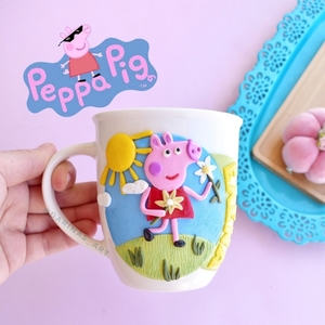 3D κούπα "PEPPA PIG" πολυμερικός πηλός - πηλός, πορσελάνη, κούπες & φλυτζάνια - 4