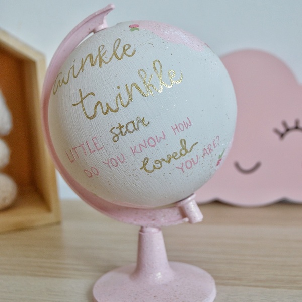 Υδρόγειος ζωγραφισμένη στο χέρι Twinkle Twinkle 18εκ. - κορίτσι - 3