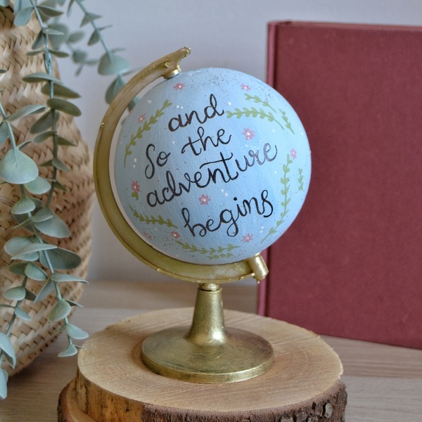 Υδρόγειος ζωγραφισμένη στο χέρι Adventure 18εκ. - διακοσμητικά - 2