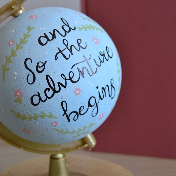 Υδρόγειος ζωγραφισμένη στο χέρι Adventure 18εκ. - διακοσμητικά - 4