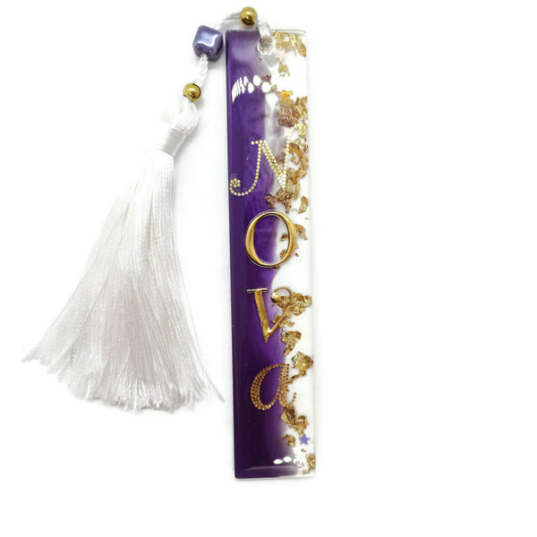 Σελιδοδείκτης Νονά από υγρό γυαλί 14 εκατοστά δίχρωμος - ρητίνη, σελιδοδείκτες, μαμά