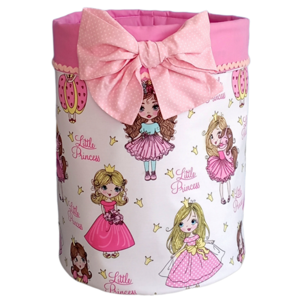Υφασμάτινο σετ βάπτισης σάκος, με θέμα little princess - 3