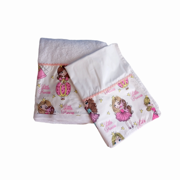 Υφασμάτινο σετ βάπτισης σάκος, με θέμα little princess - 4