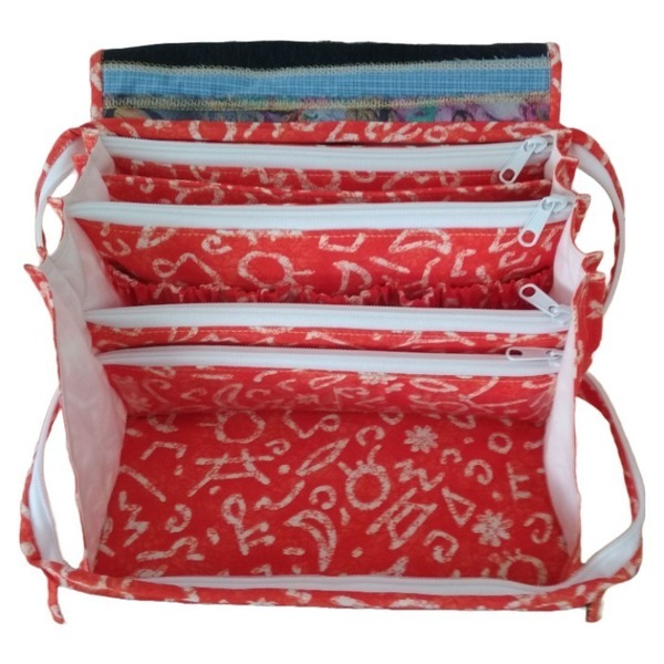 Νεσεσέρ ή τσαντάκι ραπτικής - ύφασμα, καλλυντικών, ταξιδίου - 4