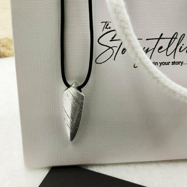 Κολιέ κορδόνι µε λόγχη - ορείχαλκος, επάργυρα, μακραμέ, μακριά - 4