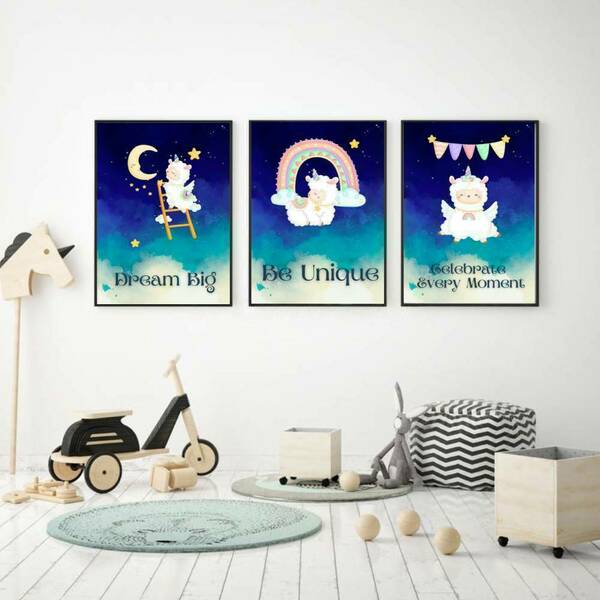 Παιδικό Καδράκι Be Unique Little Llama 21x30cm - πίνακες & κάδρα, κορίτσι, αγόρι, ζωάκια, παιδικά κάδρα - 3