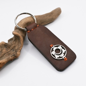 Προσωποποιημένο Δερμάτινο Μπρελόκ με Sacral Chakra - Yoga Teacher Gift - δέρμα, σπιτιού, προσωποποιημένα