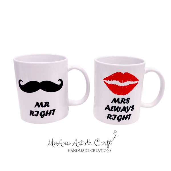 Προσωποποιημένες κούπες Mr & Mrs 325ml - mr & mrs, πορσελάνη, κούπες & φλυτζάνια, είδη κουζίνας, προσωποποιημένα - 2