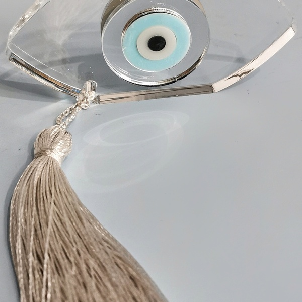 Plexiglass Mirror Ακρυλικό Επιτραπέζιο Ασημί Μάτι Διπλής όψεως - plexi glass, evil eye