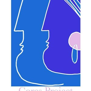 Faces abstract art print - εκτύπωση, αφίσες - 3