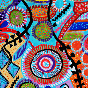 Kite in the Land of Colors - Πίνακας Ζωγραφικής με ακρυλικά χρώματα - ακρυλικό, γεωμετρικά σχέδια, αφηρημένο, πίνακες ζωγραφικής, πίνακες σε καμβά - 2