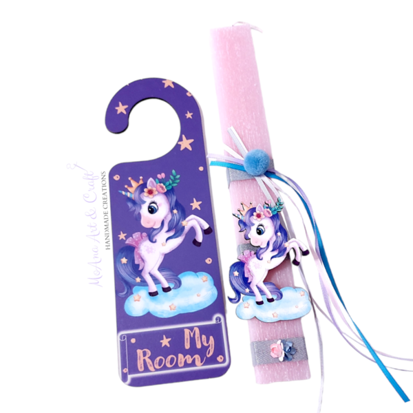 Λαμπάδα σετ μονόκερος 30εκ 1 - κορίτσι, λαμπάδες, σετ, μονόκερος, για παιδιά - 3