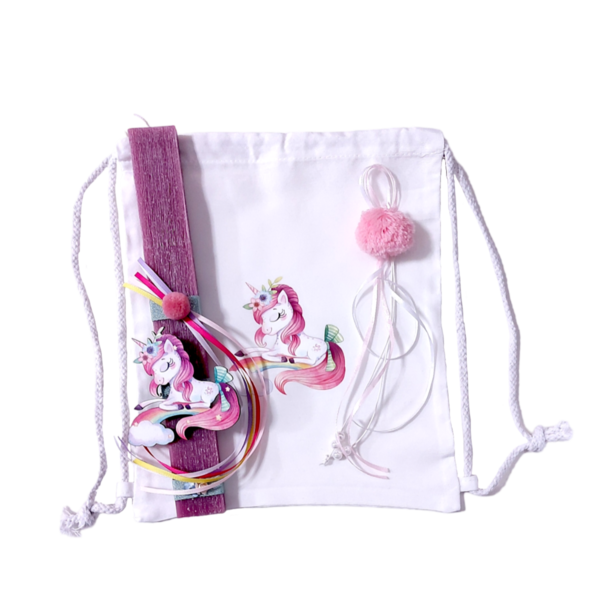 Λαμπάδα σετ μονόκερος 30εκ 3 - κορίτσι, λαμπάδες, σετ, μονόκερος, για παιδιά