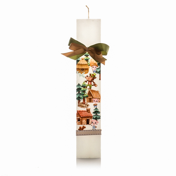 Λαμπάδα Κακός Λύκος Δάσος print - αγόρι, λαμπάδες, σετ, για παιδιά, ζωάκια - 3