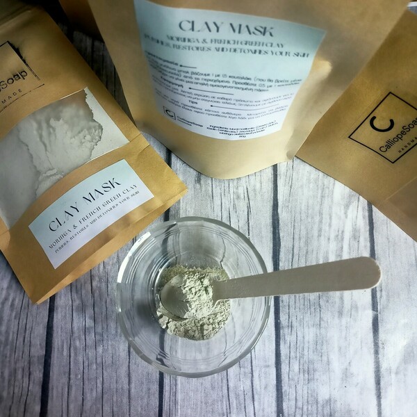 Μάσκα προσώπου με πράσινη άργιλο και μορίνγκα 80γρ - μάσκα προσώπου - 3