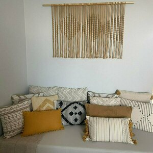 Μοντέρνο macrame διακοσμητικό τοίχου (120x70cm) - μακραμέ, διακοσμητικά - 4