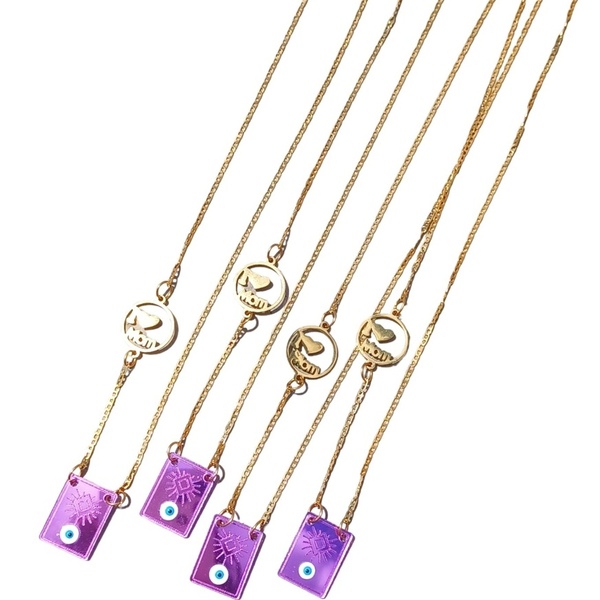 Ατσάλινο κολιέ με ματάκι από πλεξι με το I love mum - μαμά, ατσάλι, layering, δώρο οικονομικό