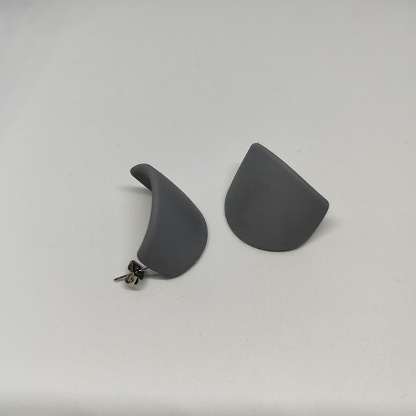 Curved button Γκρι - καρφωτά, μικρά, ατσάλι - 2