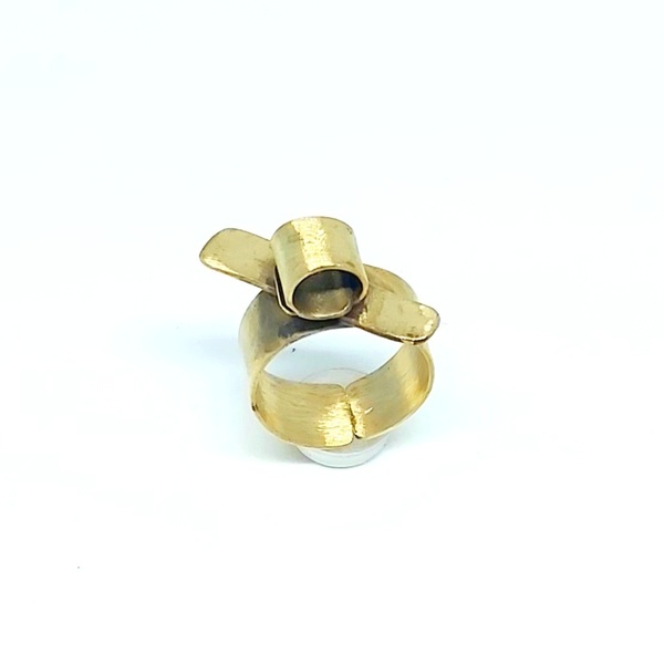 "Polaris Ring" - γεωμετρικά σχέδια, μπρούντζος, μεγάλα, αυξομειούμενα