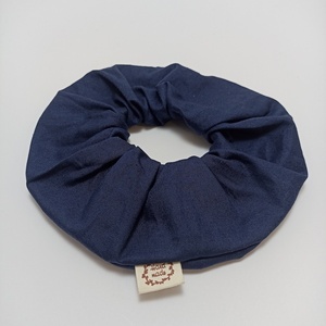Σετ scrunchie XL φλοραλ μπλέ - ύφασμα, λαστιχάκια μαλλιών - 3