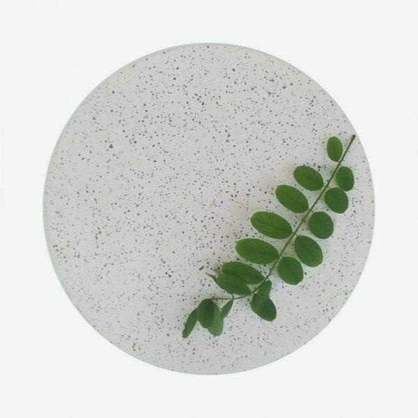 Tσιμεντένος στρογγυλός δίσκος terrazzo 20.5 X 2.0 //mozaikuT - τσιμέντο, σκυρόδεμα, πιατάκια & δίσκοι - 4