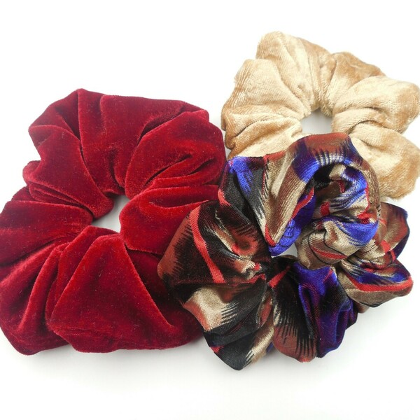 Scrunchie ένα μοναδικό αξεσουάρ _20 - ύφασμα, λαστιχάκια μαλλιών - 4