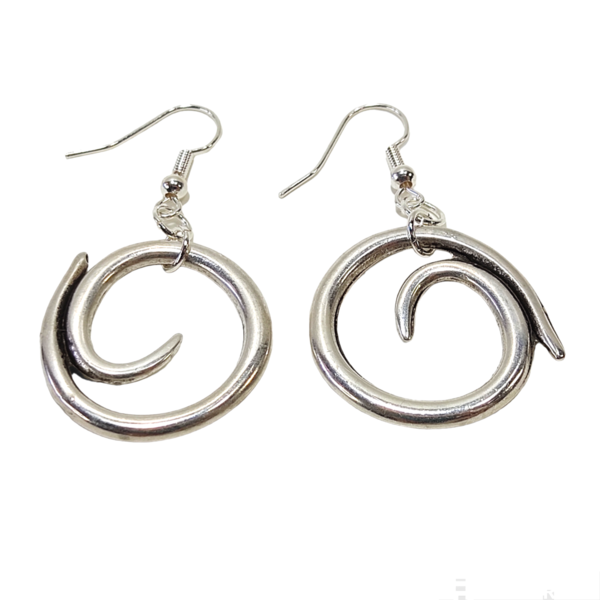 Σκουλαρίκια μεταλλικοί κύκλοι - κρεμαστά, γάντζος, zamak, φθηνά