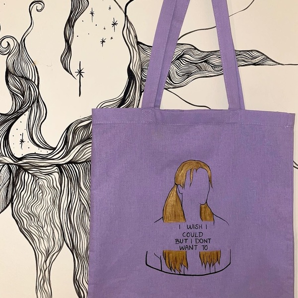 "I wish I could but i dont want to." -Phoebe Buffay - ύφασμα, ώμου, μεγάλες, all day, tote