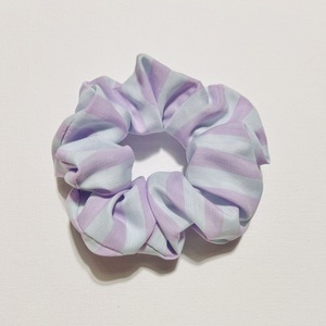 Ριγέ scrunchie - ύφασμα, λαστιχάκια μαλλιών
