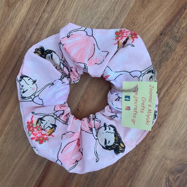 Scrunchie Μπαλαρίνες - ύφασμα, μπαλαρίνες, για τα μαλλιά, δώρα για γυναίκες, λαστιχάκια μαλλιών - 2