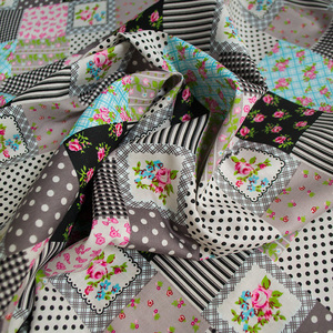 Scrunchie Patchwork - ύφασμα, για τα μαλλιά, δώρα για γυναίκες, λαστιχάκια μαλλιών - 3