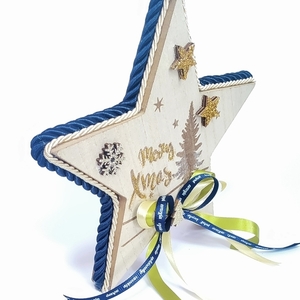 Διακοσμητικό αστέρι, επιτραπέζιο - ξύλο, αστέρι, διακοσμητικά - 2