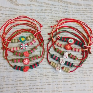 Σετ 10τεμ. γούρια-βραχιόλια (β) - κορδόνια, boho, χεριού - 2