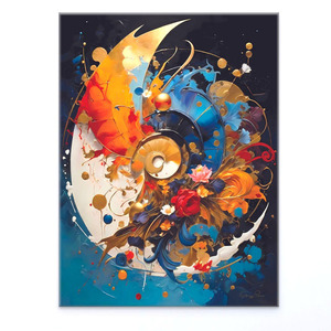 "FIBONACCI" - 70x100cm, Αριθμημένο Συλλεκτικό Αντίτυπο σε καμβά - αφηρημένο, πίνακες σε καμβά