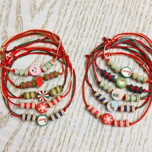 Σετ 10τεμ. γούρια-βραχιόλια (δ) - κορδόνια, boho, χεριού - 2