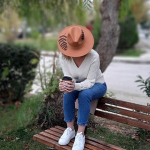 Camel hat - ζωγραφισμένα στο χέρι, τσόχα, καπέλο - 3