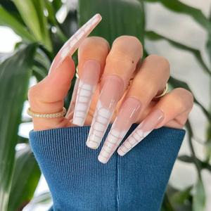 Press On Nails - Reptile White - 2