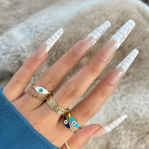 Press On Nails - Reptile White - 3