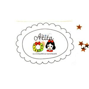 Κοριτσάκι και Στεφάνι Χριστουγέννων, Μικρά ζωγραφιστά σκουλαρίκια, Καρφωτά Χριστουγεννιάτικα Σκουλαρίκια - πλαστικό, κορίτσι, καρφωτά, χριστουγεννιάτικα δώρα, καρφάκι