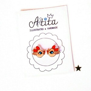 Μικρά Ελαφάκια, Ρούντολφ ,Μικρά ζωγραφιστά σκουλαρίκια, Καρφωτά Χριστουγεννιάτικα Σκουλαρίκια - πλαστικό, καρφωτά, χριστουγεννιάτικα δώρα, καρφάκι