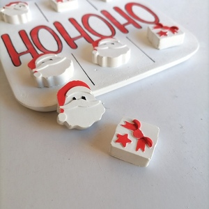 Τρίλιζα Άγιος Βασίλης από τσιμέντο λευκό/κόκκινο χριστουγεννιάτικη - τσιμέντο, διακοσμητικά, χριστουγεννιάτικα δώρα, άγιος βασίλης, ειδη δώρων - 5