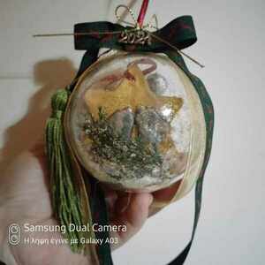 Χριστουγεννιάτικες μπάλες - πλαστικό, αστέρι, ρόδι, στολίδια, μπάλες - 2