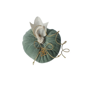 Γούρι 2026 βελούδινη κολοκύθα φασκόμηλο 8 εκ. - ύφασμα, βελούδο, χριστουγεννιάτικα δώρα, κολοκύθα, γούρια