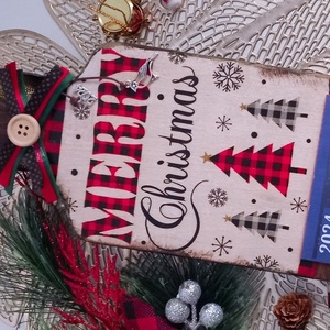Ημερολόγιο 2024 Merry Christmas - διακοσμητικά, χριστουγεννιάτικα δώρα, για δασκάλους, κρεμαστό διακοσμητικό - 2