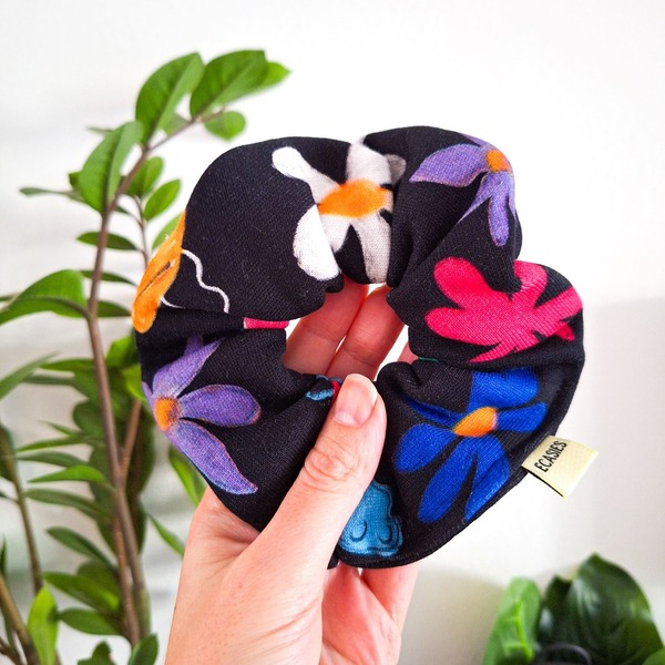 Scrunchie λαστιχάκι μαλλιών ύφασμα φουτερ - ύφασμα, αξεσουάρ, λαστιχάκια μαλλιών